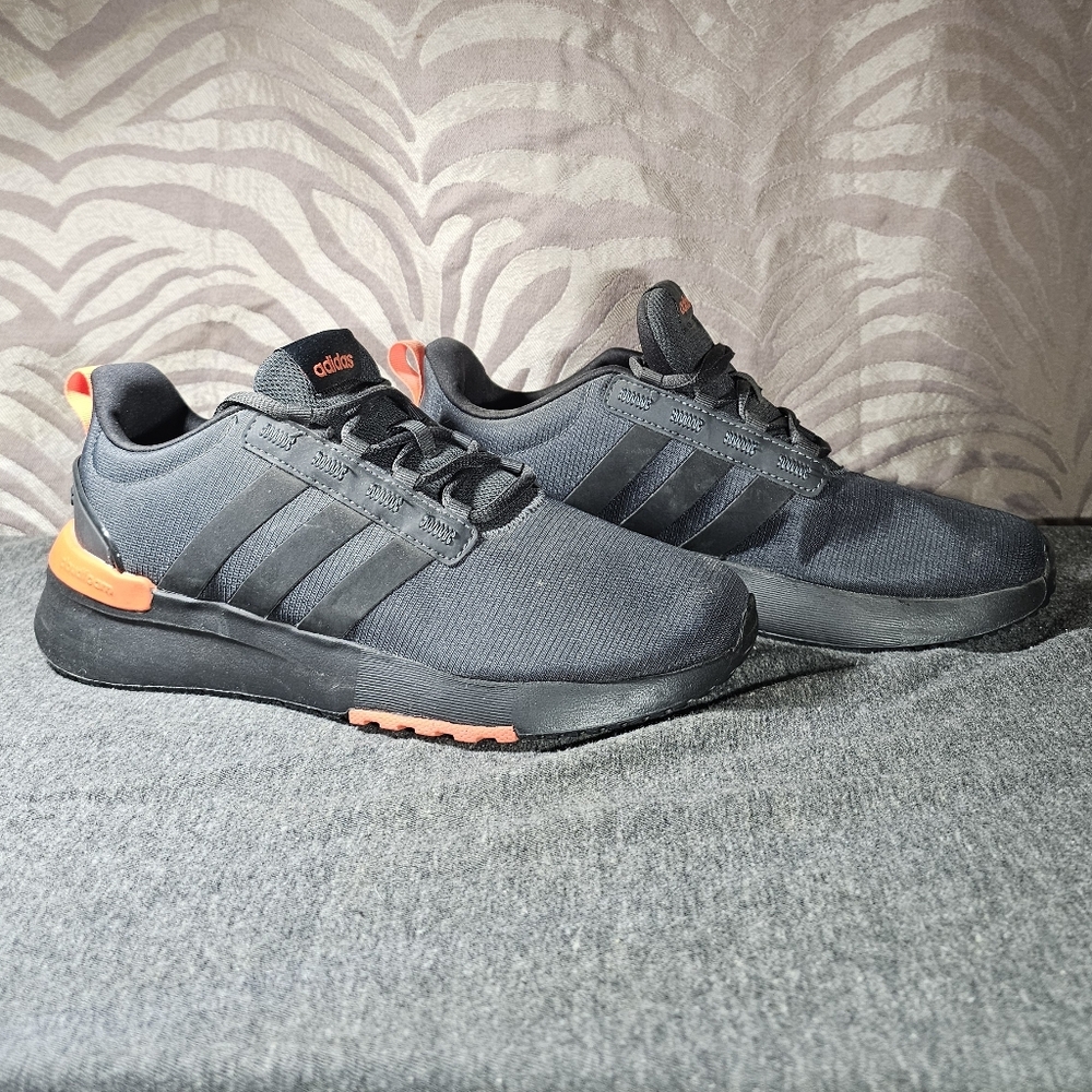 Adidas Big Boys Charcoal Grey and Orange Racer TR21 Sneakers